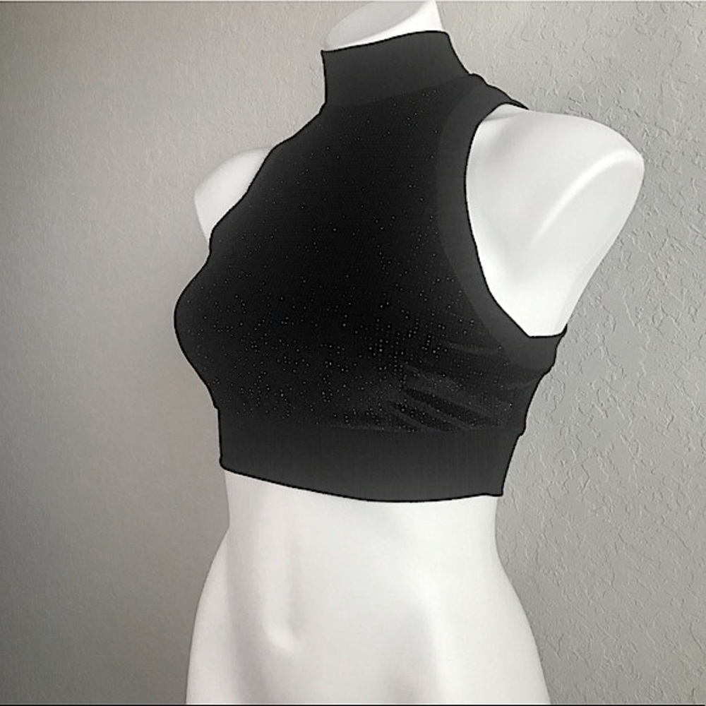 COSMO x Dress the Population Sparkle Zip-Back Crop